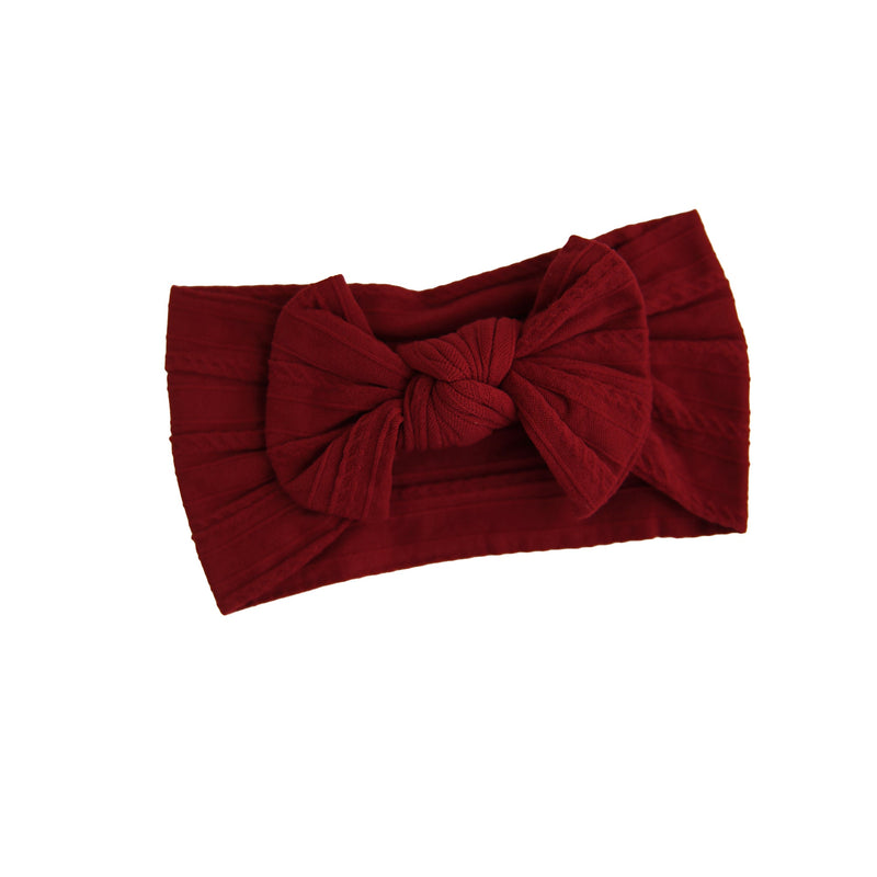 Dark Red #37 SOFT NYLON ELASTIC HEADBAND - Gigi and Max