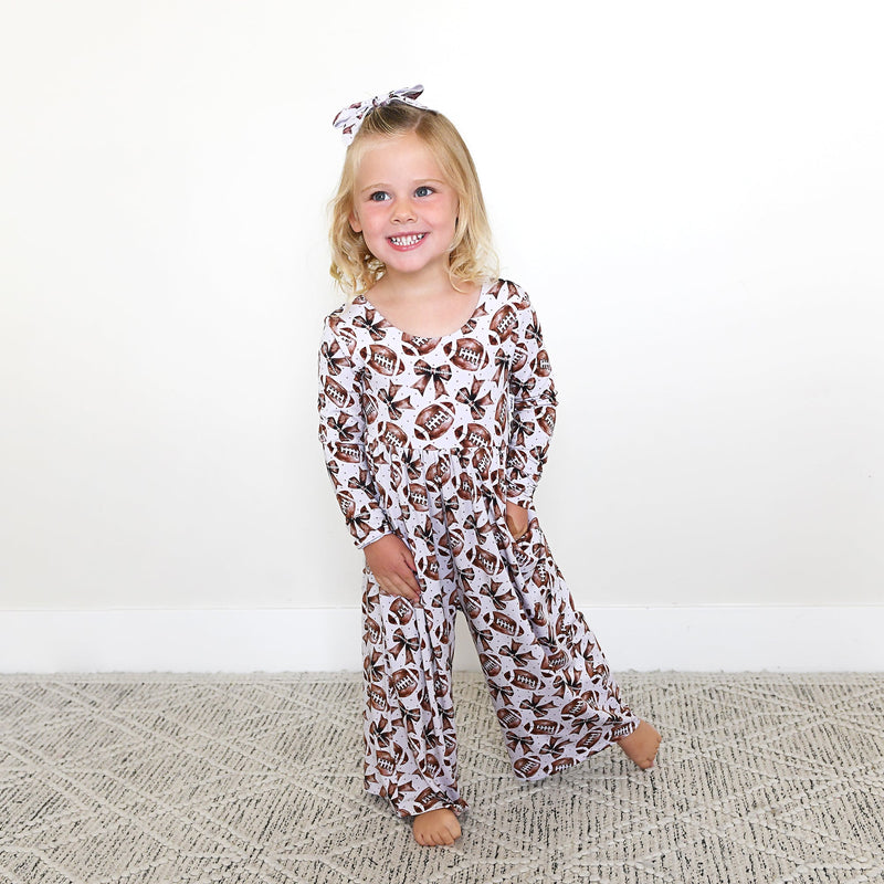 Blaire Bows WIDE LEG ROMPER - Gigi and Max