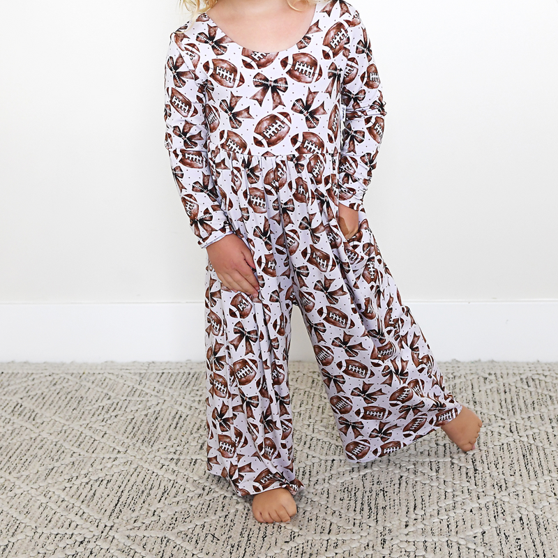 Blaire Bows WIDE LEG ROMPER