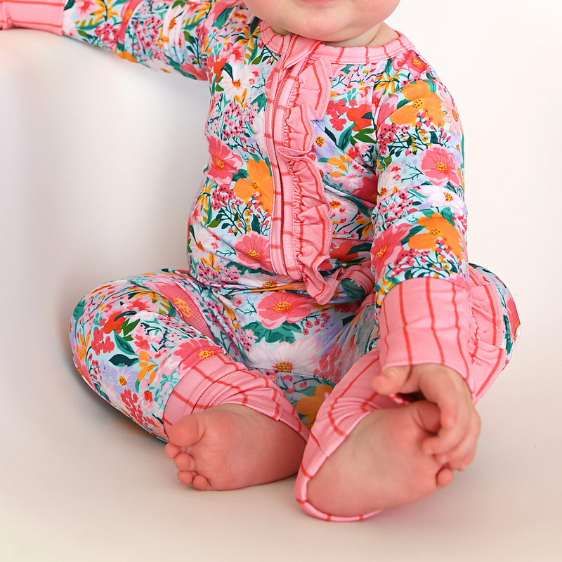 Cecelia Floral RUFFLE ZIP