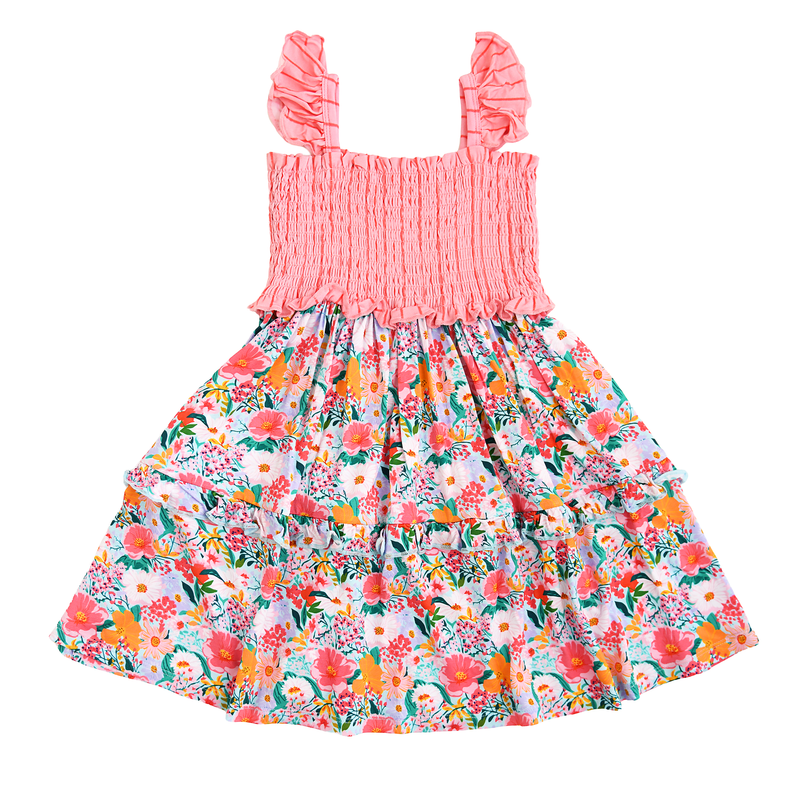 Cecelia Floral SMOCKED DRESS
