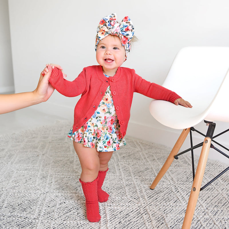 Cranberry LACE SOCKS