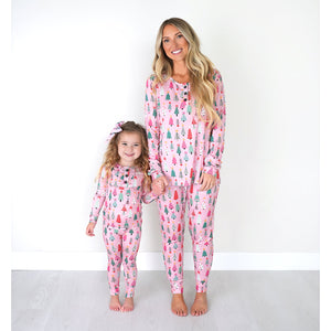 Noelle Pink Trees RUFFLE TWO PIECE - Will Ship 9/19 - Gigi and Max