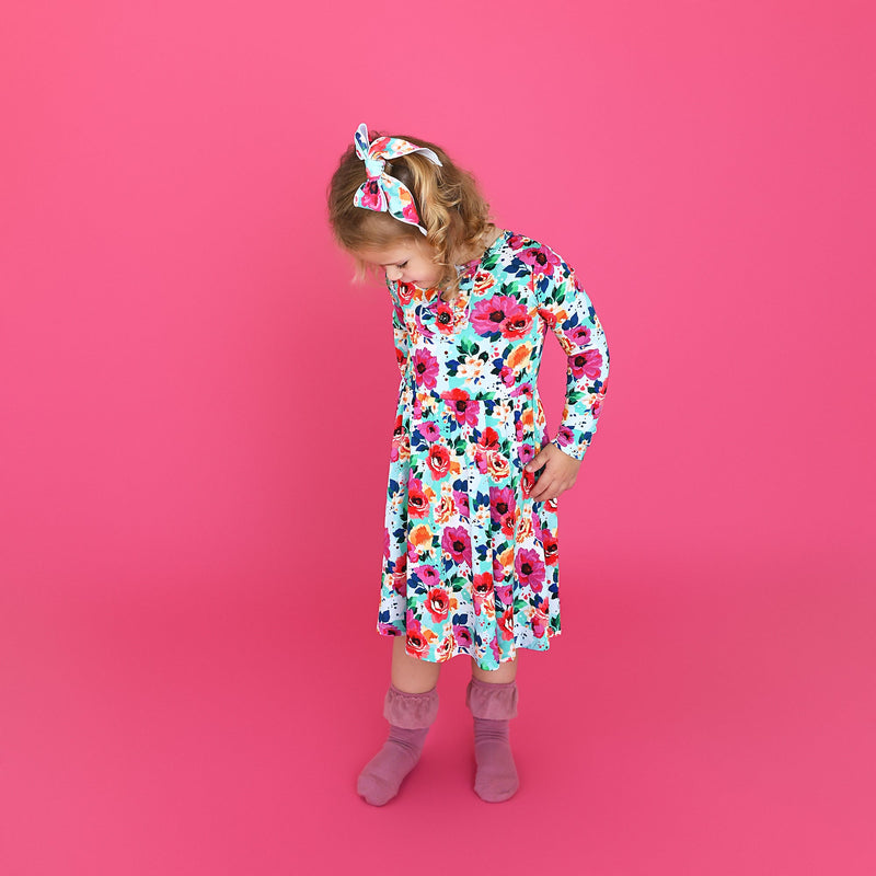 Maggie Floral CLIP BOW - Gigi and Max