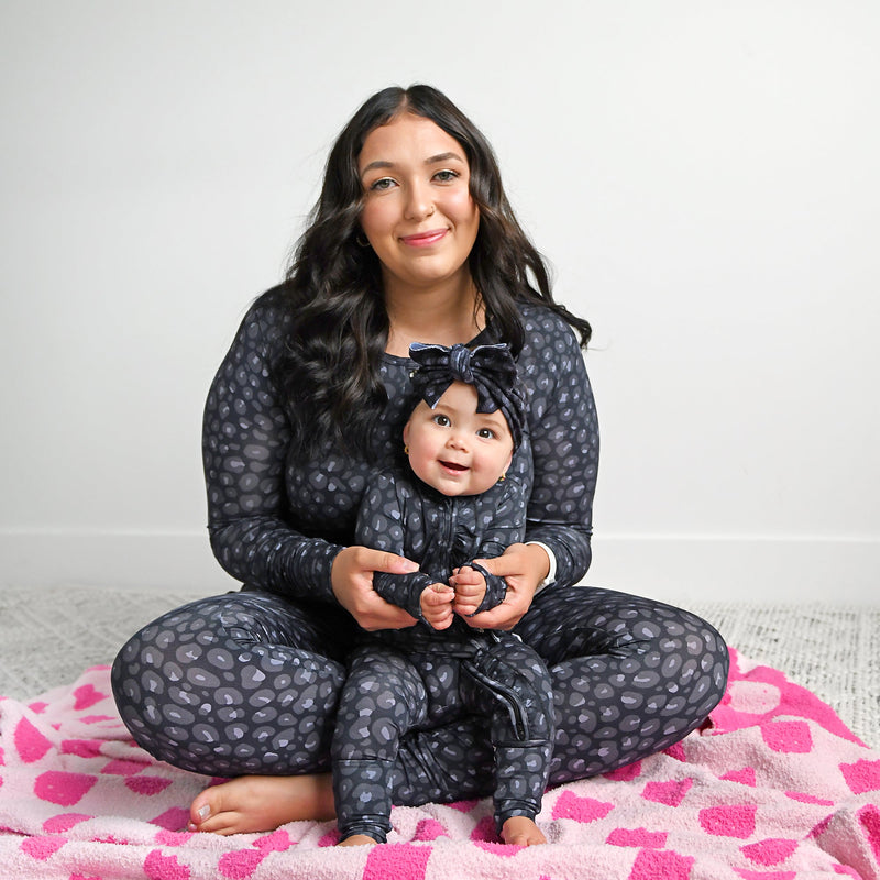 Ash Black Leopard MOMMY TWO PIECE - Gigi and Max