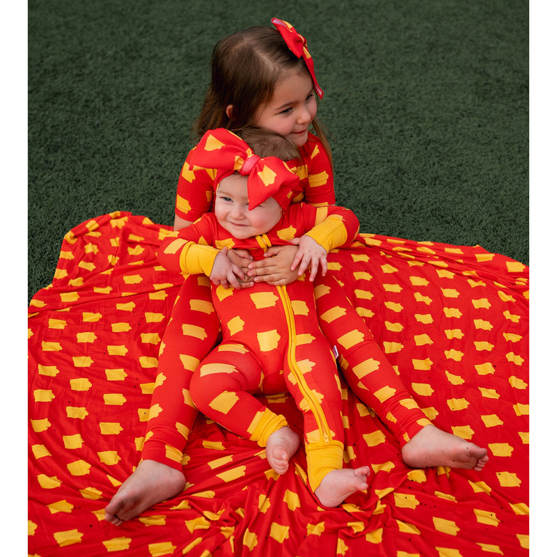 Iowa Cardinal & Gold CLIP BOW - Gigi and Max