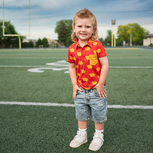 Iowa Cardinal & Gold POLO SHIRT - Gigi and Max