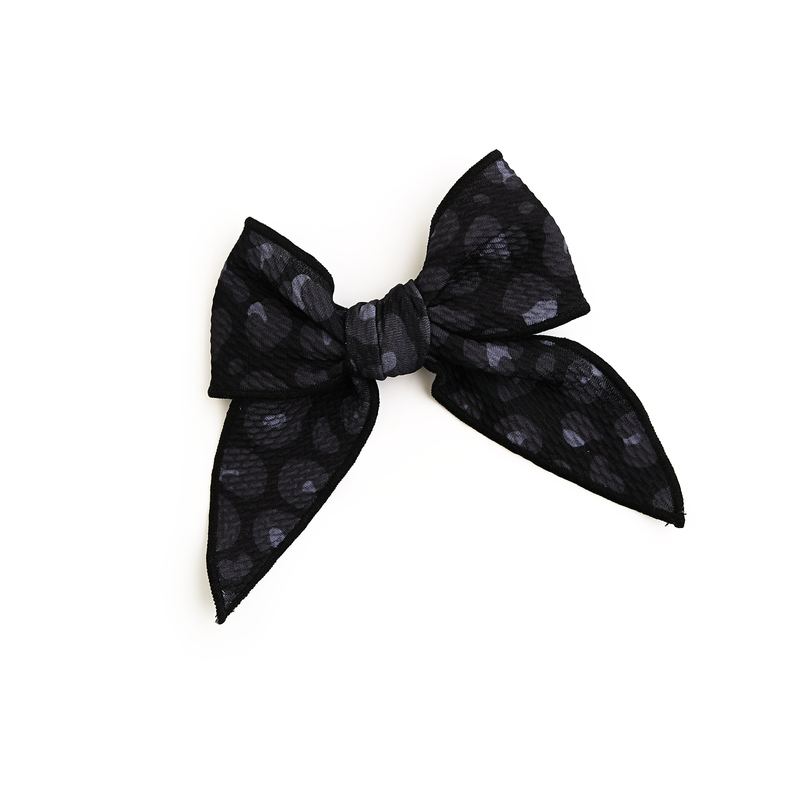 Ash Black Leopard CLIP BOW - Gigi and Max