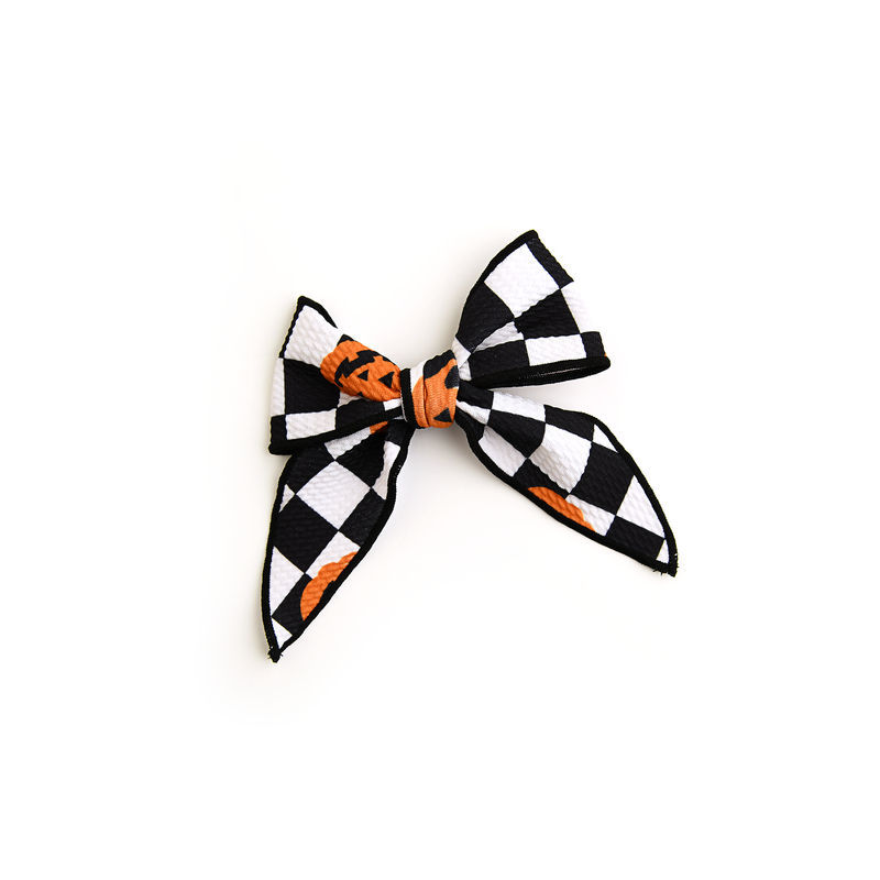 Merlin Pumpkin CLIP BOW - Gigi and Max
