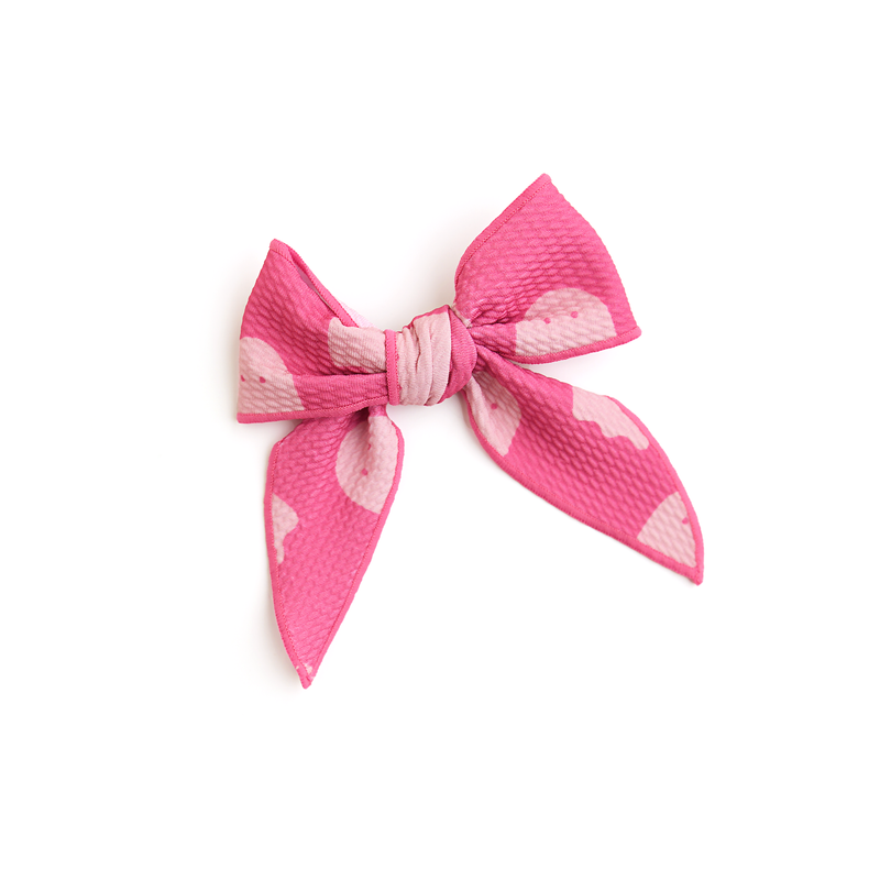 Draven Pink Ghost CLIP BOW - Gigi and Max