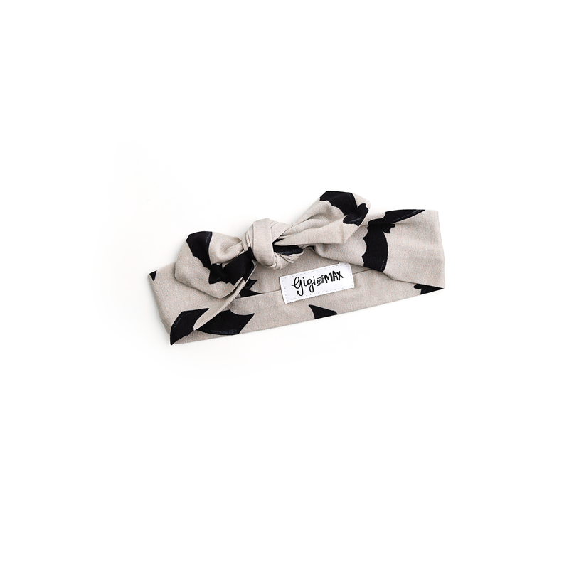 Vlad Gray Bats TOPKNOT HEADBAND - Gigi and Max