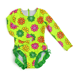 Ashleigh Smiley Face RASH GUARD SWIMSUIT - Gigi and Max