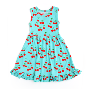 Jojo Cherries TANK RUFFLE TWIRL DRESS - Gigi and Max