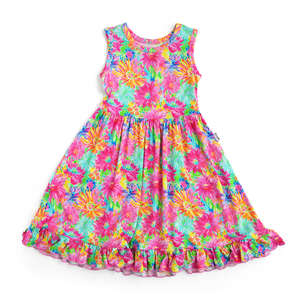 Kimberly Floral TANK RUFFLE TWIRL DRESS - Gigi and Max