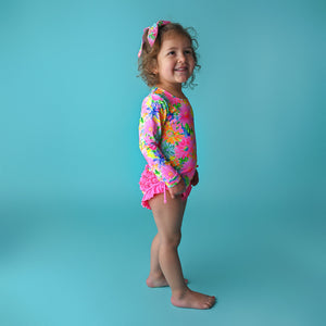 Kimberly Floral RASH GUARD SWIMSUIT - Gigi and Max