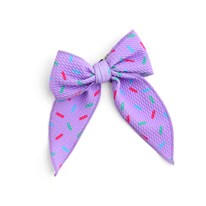 Purple Sprinkles CLIP BOW