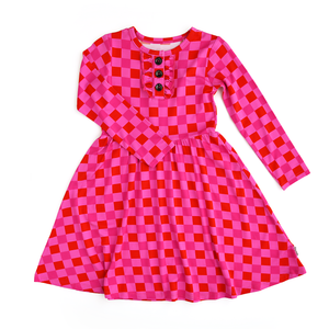 Sydney Pink Checks TUTU DRESS - Gigi and Max