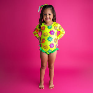 Ashleigh Smiley Face RASH GUARD SWIMSUIT - Gigi and Max