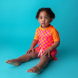 Eric Orange Neon SWIM SET - Gigi and Max