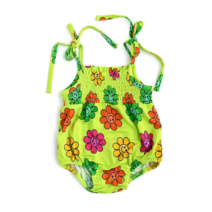 Ashleigh Smiley SMOCKED BUBBLE ROMPER - Gigi and Max