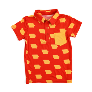 Iowa Cardinal & Gold POLO SHIRT - Gigi and Max