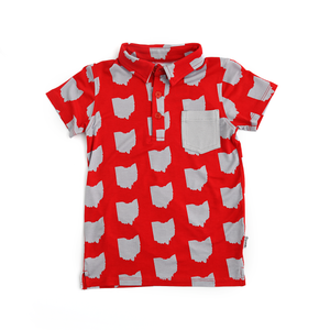 Ohio Scarlet & Gray POLO SHIRT - Gigi and Max