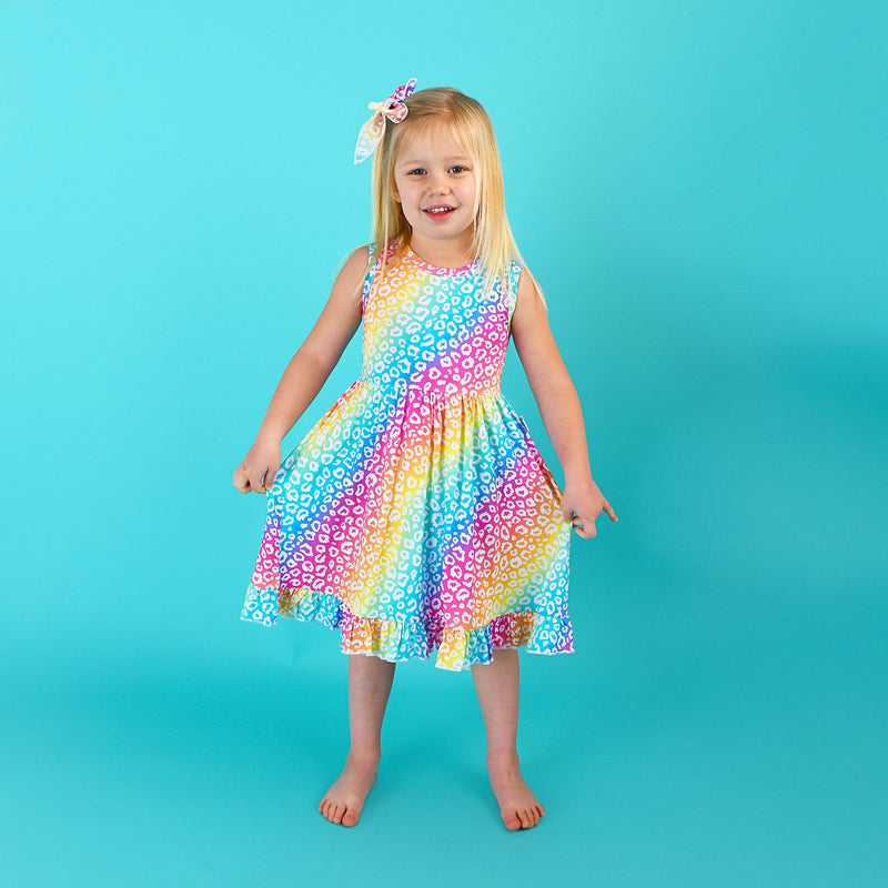 Summer Leopard TANK TWIRL DRESS - Gigi and Max