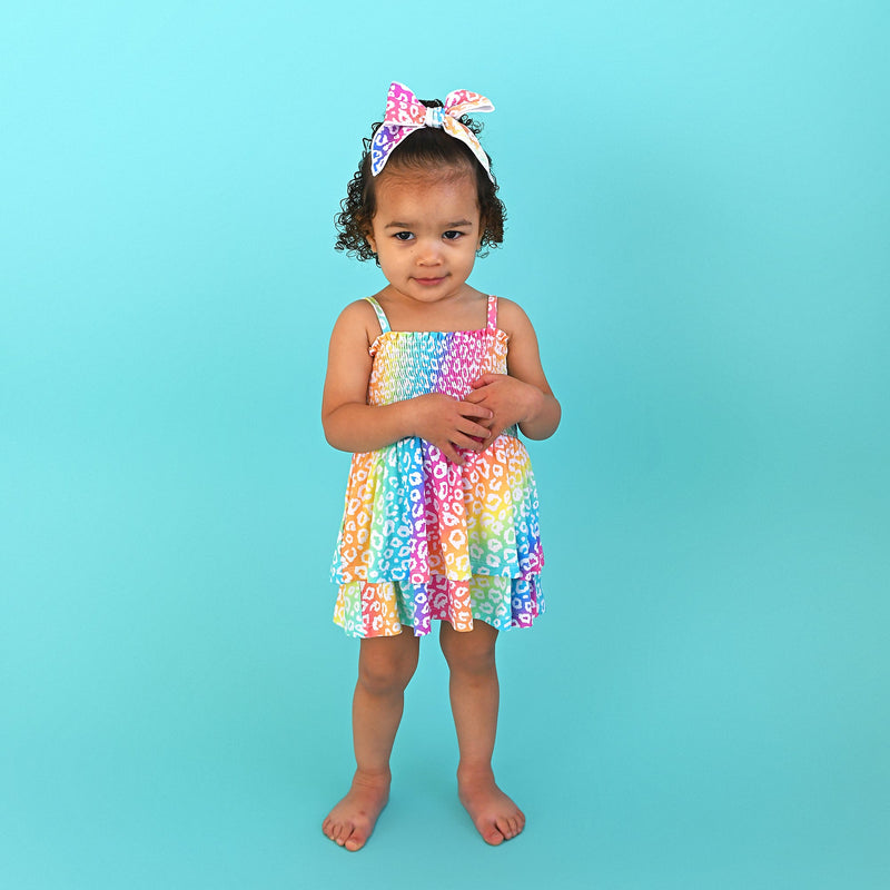 Summer Leopard SMOCKED TIERED TUTU - Gigi and Max