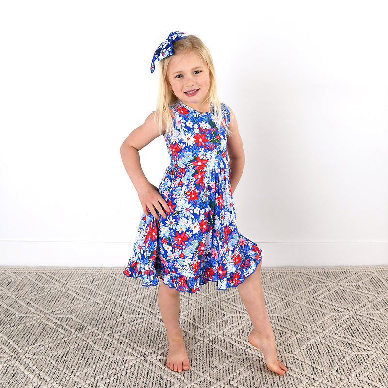 Presley Floral TANK TWIRL DRESS - Gigi and Max