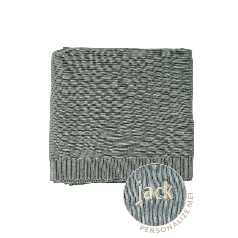 Eucalyptus KNIT BLANKET - Gigi and Max