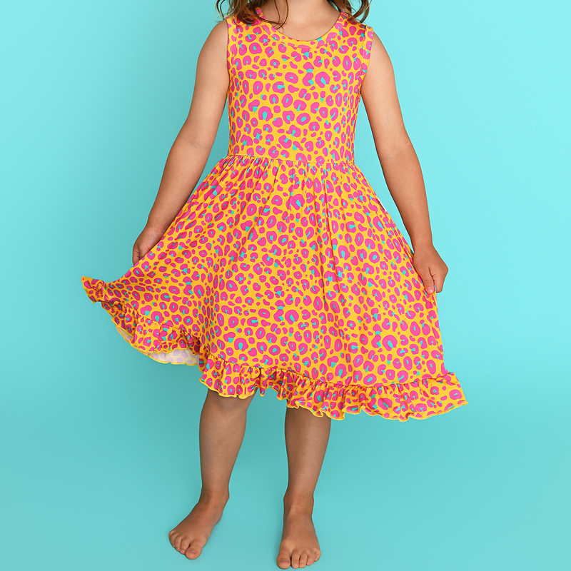 Kelly Leopard TANK TWIRL DRESS