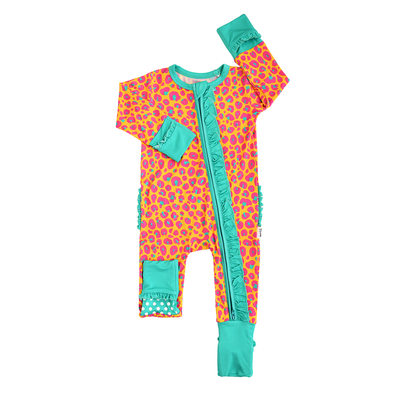 Kelly Leopard RUFFLE ZIP - Gigi and Max