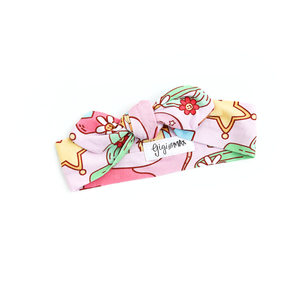 Lainey Pink Western TOPKNOT HEADBAND - Gigi and Max