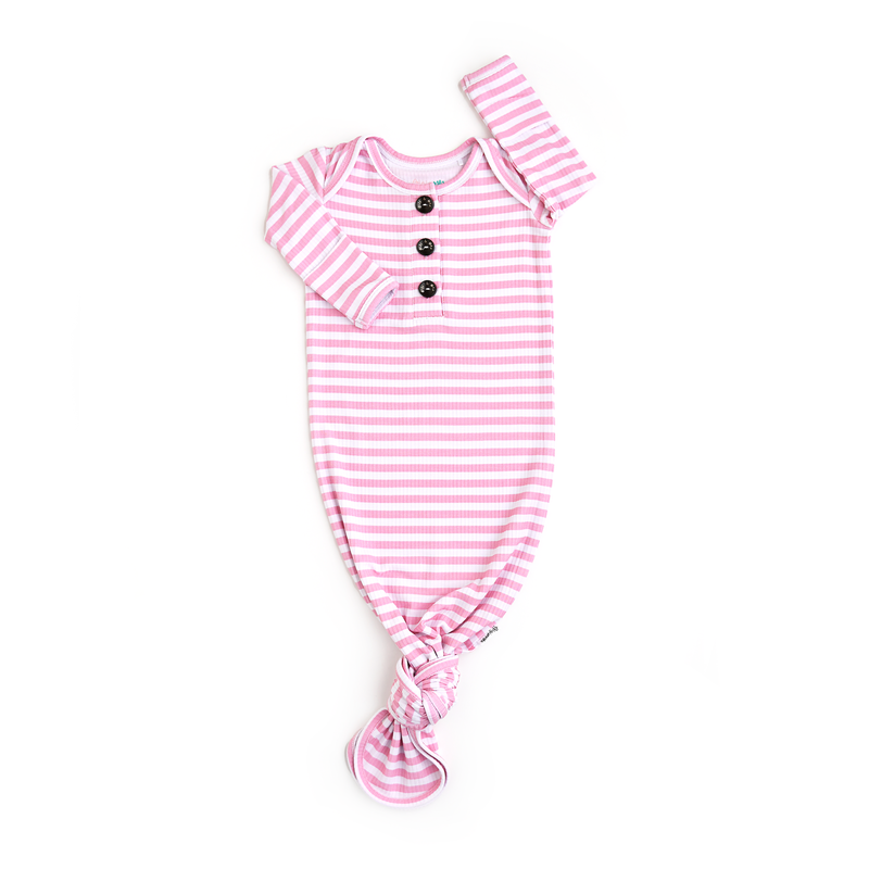 Lana Pink Ribbed GOWN - Gigi and Max