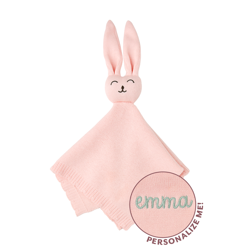 Light Pink KNIT BUNNY LOVEY - Gigi and Max