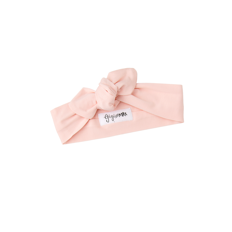 Light Pink TOPKNOT HEADBAND - Gigi and Max