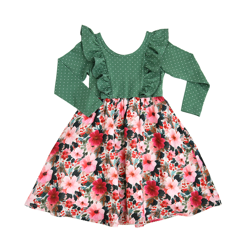 Mary RUFFLE LONG SLEEVE DRESS - Gigi and Max