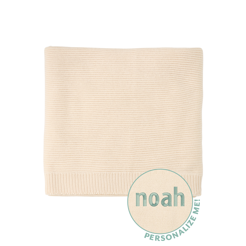 Oatmeal KNIT BLANKET - Gigi and Max