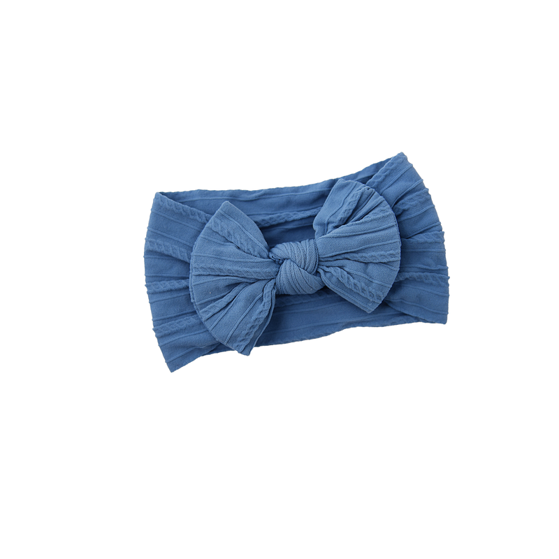 Slate Blue SOFT NYLON ELASTIC HEADBAND - Gigi and Max