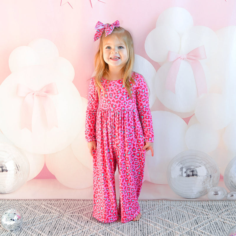 Zuri Leopard WIDE LEG ROMPER - Gigi and Max