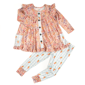 Meadow Floral Bunny PEPLUM SET