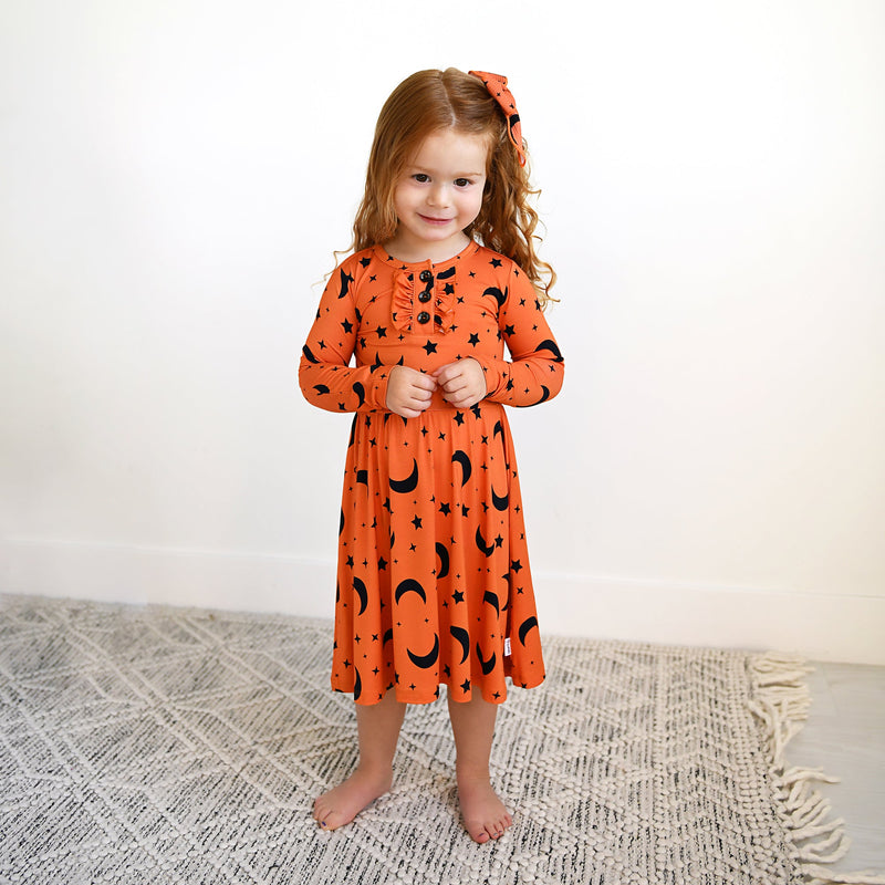 Blaise Orange Moon CLIP BOW - Gigi and Max