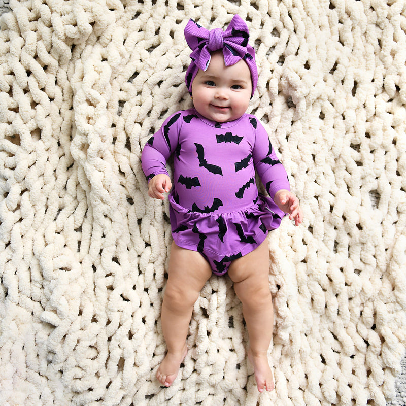 Echo Purple Bats HEADWRAP - Gigi and Max