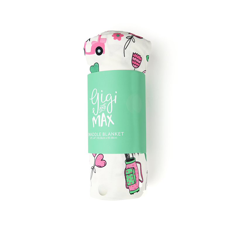 Lexi Pink Golf SWADDLE - Gigi and Max