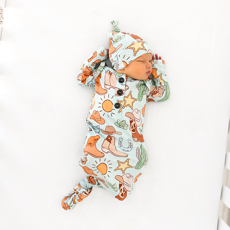 Luke Blue Western KNOT HAT - Gigi and Max