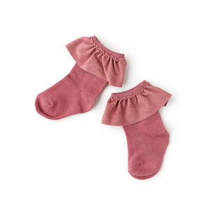 Mauve RUFFLE SOCKS - Gigi and Max