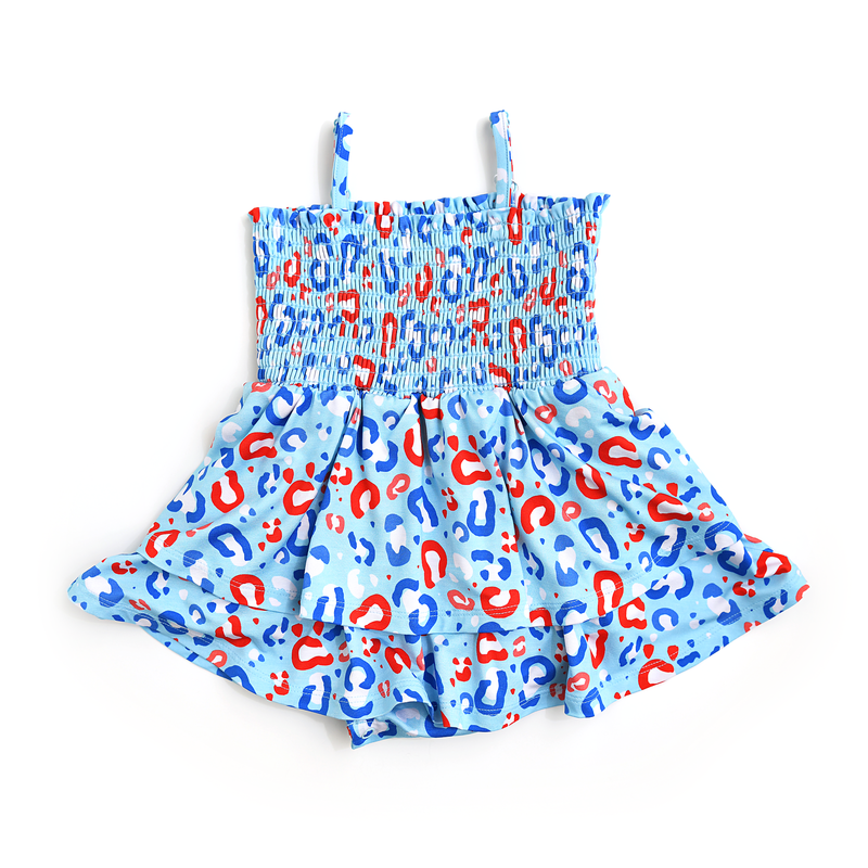 Kinsley Leopard SMOCKED TIERED TUTU - Gigi and Max