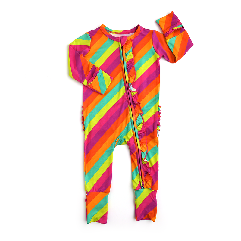 Amanda Stripe RUFFLE ZIP - Gigi and Max