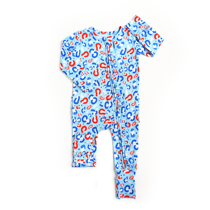 Kinsley Leopard RUFFLE ZIP - Gigi and Max