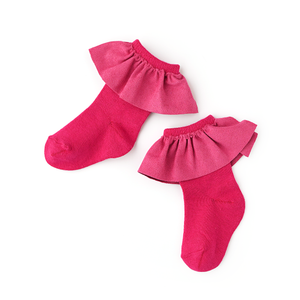 Rasberry RUFFLE SOCKS - Gigi and Max